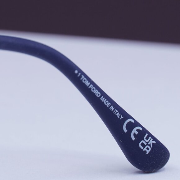 Tom Ford FT5750-B 091 Square Eyeglasses 54mm - Blue/Ruthenium/Blue Light Block - Picture 9 of 9